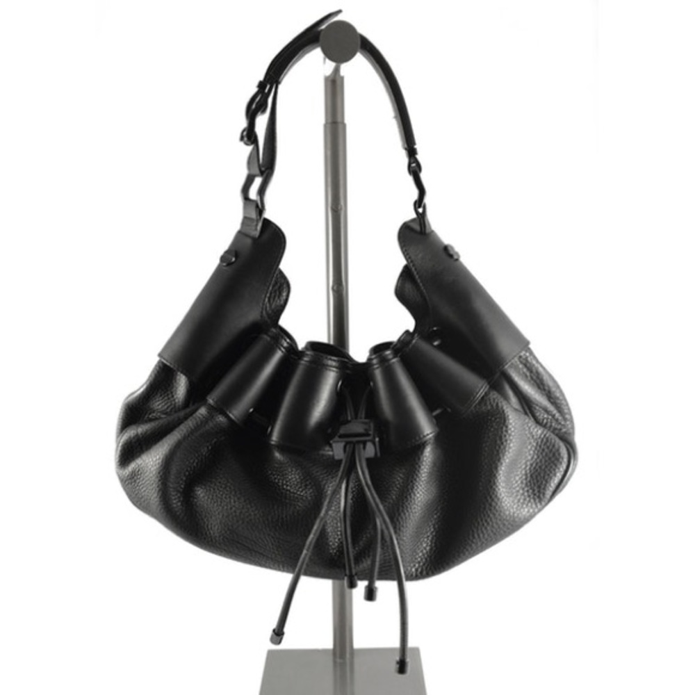 Burberry Black Warrior Drawstring Shoulder Bag